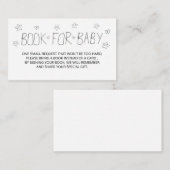 Minimalistisches Script Black Book für Babydusche Begleitkarte (Vorne/Hinten)