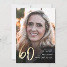 Minimalistisches Script Black und Gold 60. Geburts