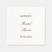 Minimalistisches Script Brautparty Napkins Serviette (Vorderseite)