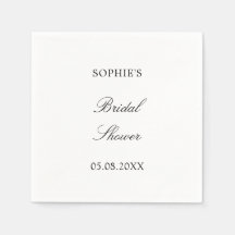 Minimalistisches Script Brautparty Napkins