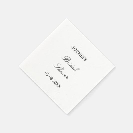 Minimalistisches Script Brautparty Napkins Serviette (Ecke)