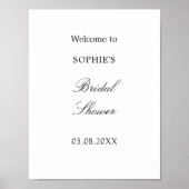 Minimalistisches Script Brautparty Willkommenspend Poster (Vorne)