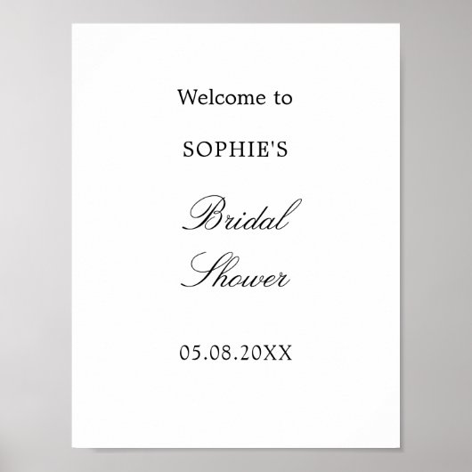 Minimalistisches Script Brautparty Willkommenspend Poster (Vorne)