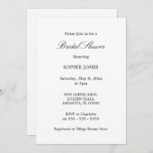 Minimalistisches Script Bridal Dusche Einladung (Vorne/Hinten)