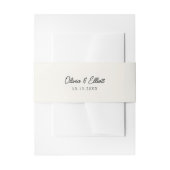 Minimalistisches Script Cream Off White Wedding Su Einladungsbanderole (Vorderseite Beispiel)
