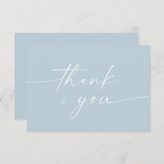 Minimalistisches Script-Elegant Dankeskarte (Vorne/Hinten)