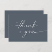 Minimalistisches Script-Elegant Dankeskarte (Vorne/Hinten)