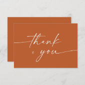 Minimalistisches Script-Elegant Dankeskarte (Vorne/Hinten)