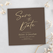 Minimalistisches Script Elegant Hochzeit Save the  Einladung