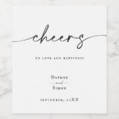 Minimalistisches Script ELLE Weinetikett (Einzelnes Label)