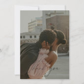 Minimalistisches Script-Flachbildschirm Foto Danke Einladung (Vorderseite)