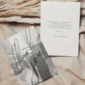 Minimalistisches Script-Flachbildschirm Foto Danke Einladung