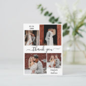 Minimalistisches Script Foto Collage Wedding Viele Postkarte (Stehend Vorderseite)