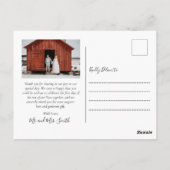Minimalistisches Script Foto Collage Wedding Viele Postkarte (Rückseite)