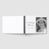 Minimalistisches Script Foto Gedenkfeier Gästebuch (Voll)