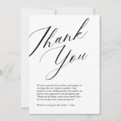 Minimalistisches Script Foto Hochzeit Dankeschön K Dankeskarte (Vorderseite)