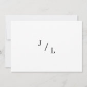 Minimalistisches Script-Foto Hochzeitsfeiern Ankündigung (Rückseite)