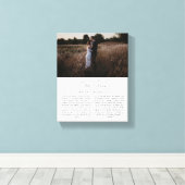 Minimalistisches Script-Foto Hochzeitsvows Leinwanddruck (Insitu (Holzboden))