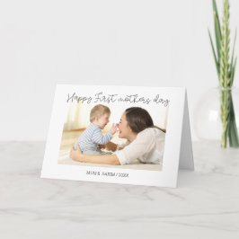 Minimalistisches Script Foto-Karte zum ersten Mal  Karte