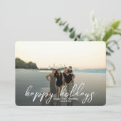 Minimalistisches Script Foto Weihnachten (Stehend Vorderseite)