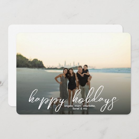 Minimalistisches Script Foto Weihnachten (Vorne/Hinten)