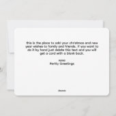 Minimalistisches Script Foto Weihnachten (Rückseite)