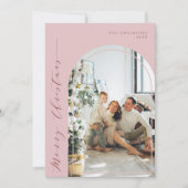 Minimalistisches Script Frohe Weihnachten Foto Dus (Vorderseite)