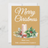 Minimalistisches Script Frohe Weihnachten Gold (Vorderseite)