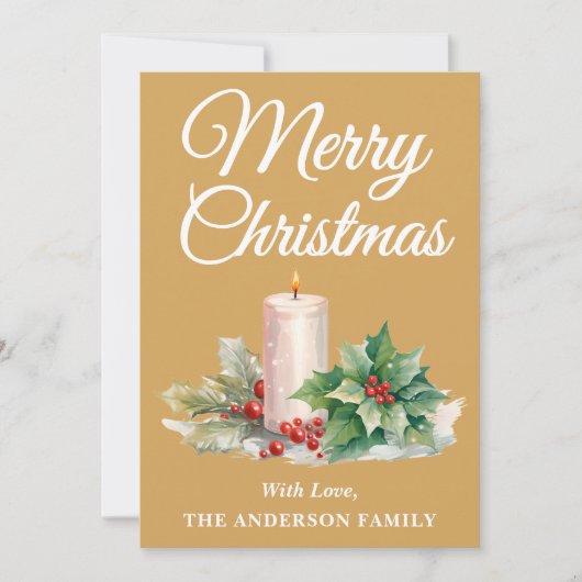 Minimalistisches Script Frohe Weihnachten Gold (Vorderseite)