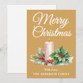 Minimalistisches Script Frohe Weihnachten Gold (Vorne/Hinten)