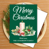 Minimalistisches Script Frohe Weihnachten Grün