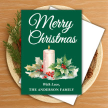 Minimalistisches Script Frohe Weihnachten Grün