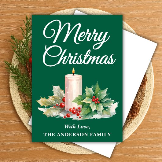 Minimalistisches Script Frohe Weihnachten Grün