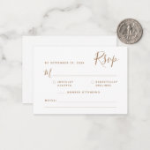 MINIMALISTISCHES Script-Gold-UAWG Wedding Mitteilungskarte (Vorderseite/Rückseite Beispiel)