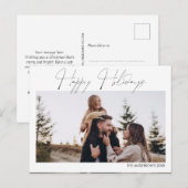 Minimalistisches Script Happy Holidays Weihnachten (Vorne/Hinten)