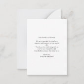 Minimalistisches Script Heart Foto Mini Vielen Dan Mitteilungskarte (Rückseite)