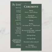 Minimalistisches Script Highland Moss Green Progra Programm (Vorne/Hinten)