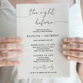 Minimalistisches Script Hochzeit Probe Dinner Einladung