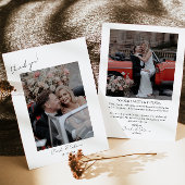 Minimalistisches Script-Hochzeitsskript-Foto Danke