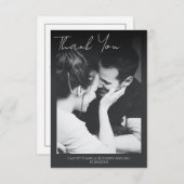 Minimalistisches Script-Hochzeitsskript-Foto Danke (Vorne/Hinten)