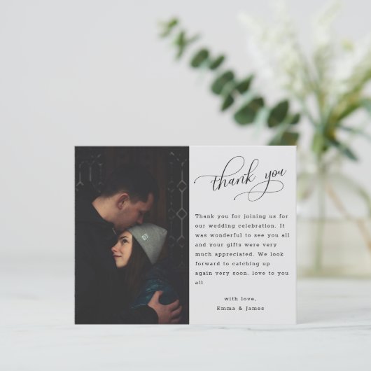 Minimalistisches Script-Hochzeitsszenario - Vielen (Stehend Vorderseite)