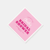 Minimalistisches Script Hot Pink Brautparty Stilvo Serviette (Ecke)