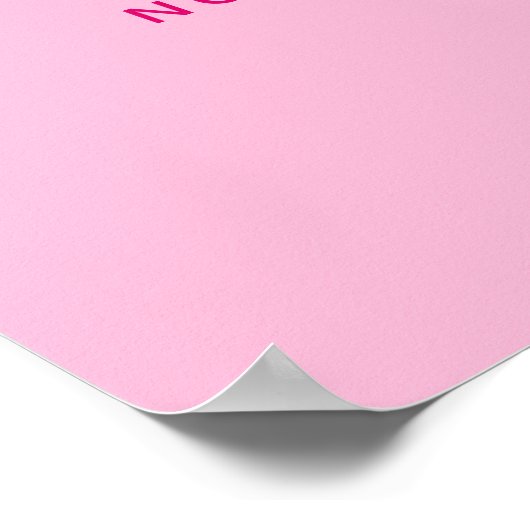 Minimalistisches Script Hot Pink Hens Partys Welco Poster (Ecke)
