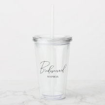Minimalistisches Script-Kalligrafie Bridesmaid-Ges