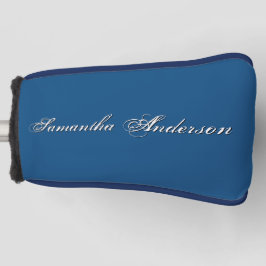 Minimalistisches Script 🎨 ⛳ kreatives Genie Blue Golf Headcover