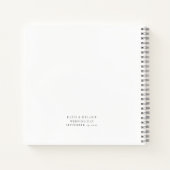 Minimalistisches Script Lesbian Wedding Guest Book Notizblock (Rückseite)