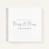 Minimalistisches Script Lesbian Wedding Guest Book Notizblock (Vorderseite)