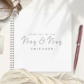 Minimalistisches Script Lesbian Wedding Guest Book Notizblock