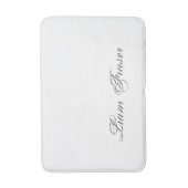 Minimalistisches Script Lovely 3d Monogram Badematte (Vorderseite Vertikal)