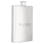 Minimalistisches Script Lovely 3d Monogram Flachmann (Rechts)